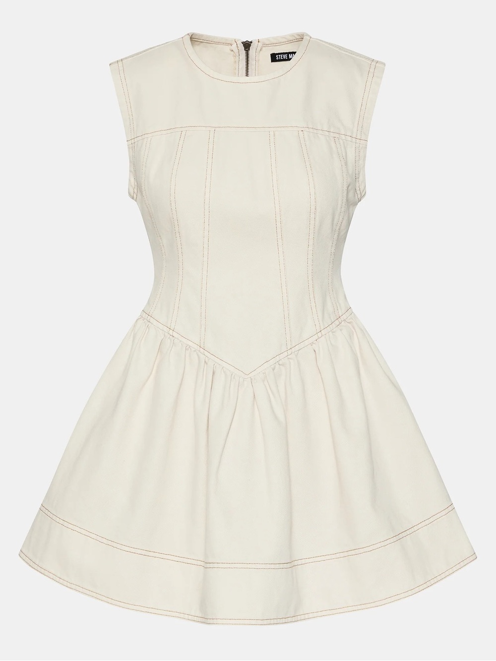 Steve Madden Ivory Sleeveless Fit-and-Flare Dress